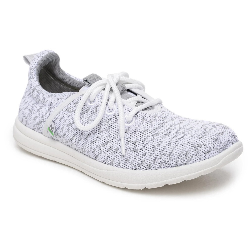 MINNETONKA ECO ANEW KNIT SNEAKERS Women's Size 11 M WHITE / GREY HEATHER